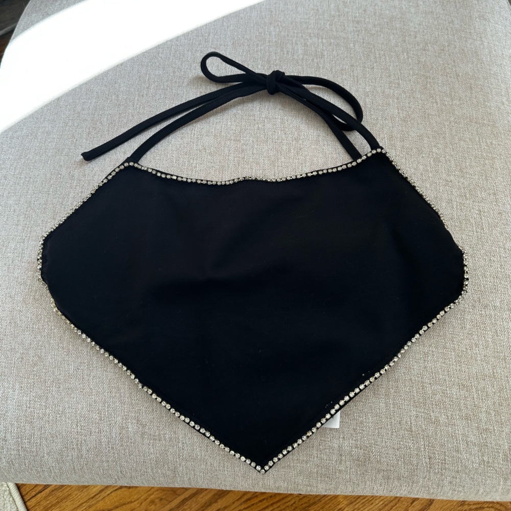 Superdown rhinestone crop top